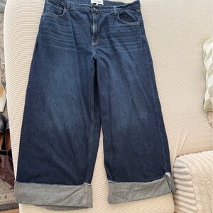 Women's Straight Leg Dark Blue Jeans